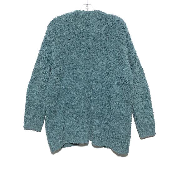 Pink Republic Fuzzy Blue Open Front Cardigan Women L Soft Comfort Cozy Boho Fall - Picture 2 of 6
